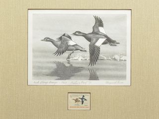 Group of three Federal duck stamp prints, Maynard Reece.