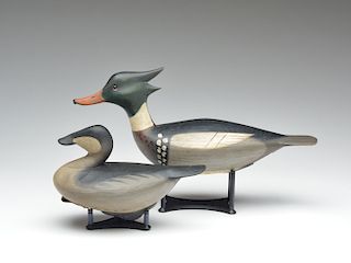 Two decoys, Pete Peterson, Cape Charles, Virginia.
