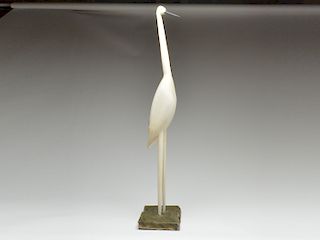 Standing tall egret, Lloyd Tyler, Crisfield, Maryland, 2nd half 20th century.