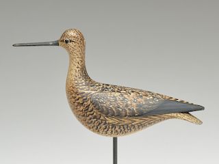 Yellowlegs with relief wing carving and removable dovetailed head, Marty Collins.