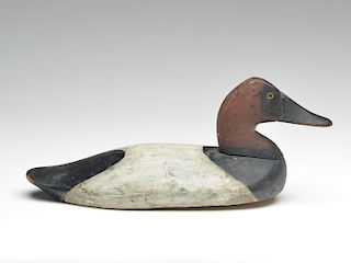 Early wooden wing duck attributed to James Holly, Havre de Grace, Maryland, last quarter 19th century.