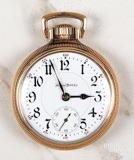 Gold filled Illinois open-face pocket watch