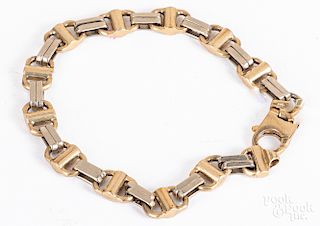 10K white and yellow gold bracelet