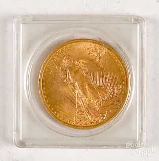 1907 St. Gaudens twenty dollar gold coin
