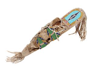 Crow Beaded Hide Toy Cradlelength 17 inches