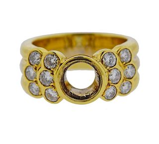 18K Gold Diamond Band Ring Mounting