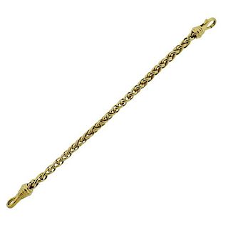 David Yurman 18K Gold Wheat Bracelet
