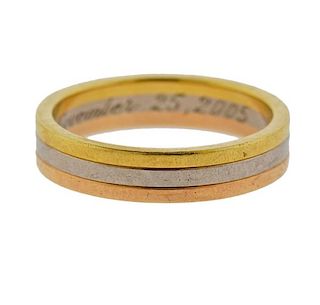 Cartier Trinity 18k Gold Tri Color Band Ring