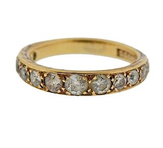 Antique 14k Gold Diamond Band Ring 