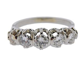 Platinum Diamond Five Stone Ring 