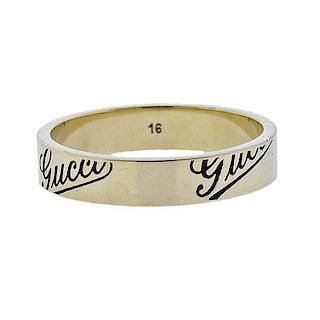 Gucci 18k Gold Band Ring Size