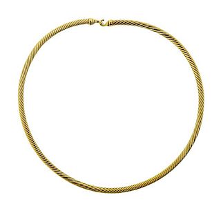 David Yurman 18k Gold Cable Necklace 