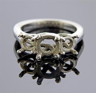 Platinum Three Stone Engagement Ring Setting 