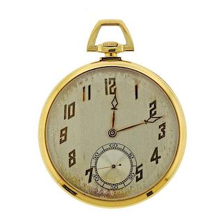 Art Deco Meylan 18k Gold Pocket Watch 