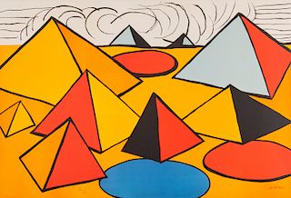 ALEXANDER CALDER, (American, 1898-1976), Pyramids and Clouds