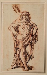 Attributed to FRANCESCO SALVATOR FONTEBASSO, (Italian, 1707-1769), Hercules