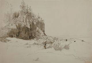 WILLIAM STANLEY HASELTINE, (American, 1835-1900), Ironbound Island, 1859