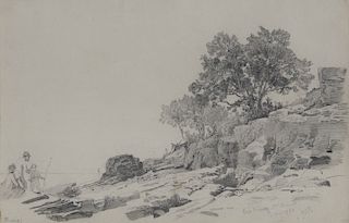 WILLIAM TROST RICHARDS, (American, 1833-1905), East Coast, Mount Desert, 1866