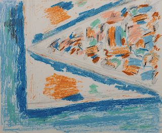 WILLIAM AUSTIN KIENBUSCH, (American, 1914-1980), Rowboat to Island, 1976