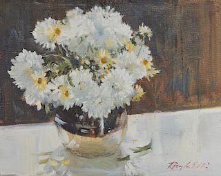 RAY ELLIS, (American, 1921-2013), White Mums and Daisies