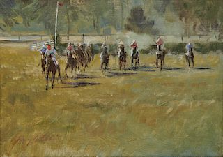 RAY ELLIS, (American, 1921-2013), Horse Race