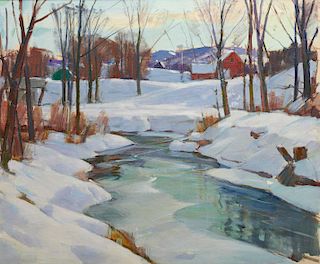 CARL PETERS, (American, 1897-1980), Winter Stream