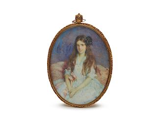 LAURA COOMBS HILLS, (American, 1859-1952), Portrait Miniature