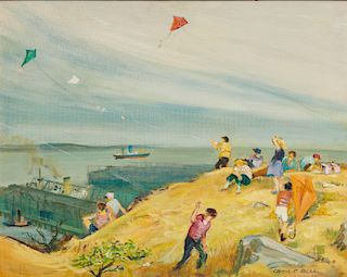 CECIL CROSLEY BELL, (American, 1906-1970), Flying Kites