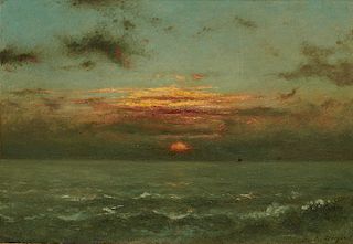 JULES DUPRE, (French, 1811-1889), Seascape