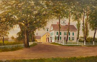 GEORGE FRANK HIGGINS, (American, fl. 1850-1891), The Cutter Homestead, Hollis, New Hampshire, 1858