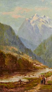 FRANK HENRY SHAPLEIGH, (American, 1842-1906), The Wetterhorn
