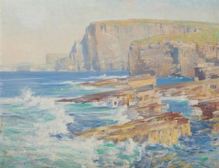 STANLEY CURSITER, (Scottish, 1887-1976), Sea Coast, 1950