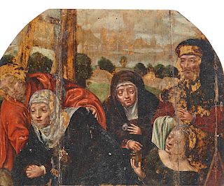 CONTINENTAL SCHOOL, (16th century), Procession of Mourners at the Crucifixion