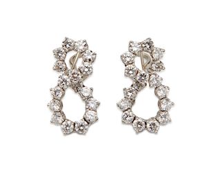 TIFFANY & CO. Platinum and Diamond Earrings