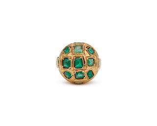 18K Gold and Emerald Ring