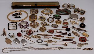 JEWELRY. 56 Pcs of Antique and Vintage Jewelry.