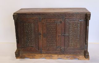 Antique Continental Carved Cabinet