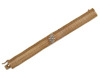 CARTIER 14K Gold and Diamond Covered Wristwatch