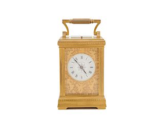 Brass Carriage Clock, Theodore B. Starr, New York