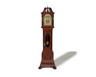 BIGELOW, KENNARD & CO. Chippendale Style Carved Mahogany Tall Case Clock, Boston