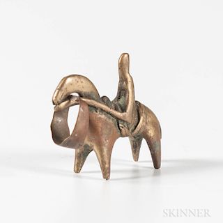 Kotoko Bronze Horse and Rider Amulet