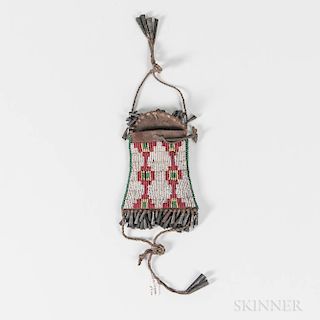 Plains Beaded Commercial Leather Strike-a-Lite Pouch