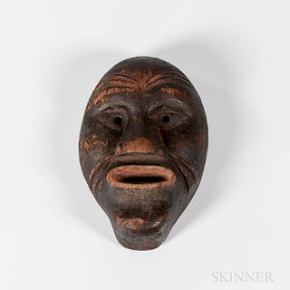 Small Northeast Carved Wood Mask