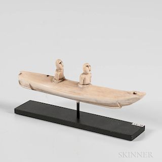 Eskimo Kayak with Two Figures