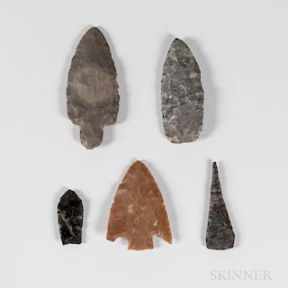 Five Prehistoric Tools and Points
