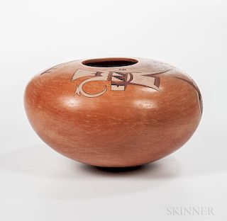 Contemporary Hopi Polychrome Pottery Jar