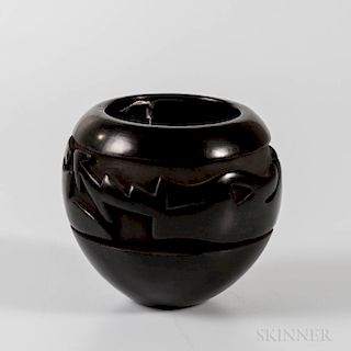 Contemporary Santa Clara Pottery Jar