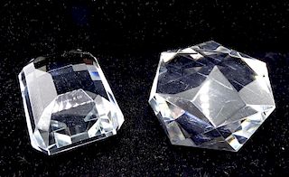 BACCARAT & TIFFANY & CO. CRYSTAL PAPER WEIGHTS