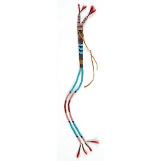 Sioux Beaded Hide Awl Case, From a Midwest Collection