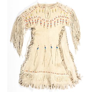 Northern Plains Beaded Hide Child's Dress